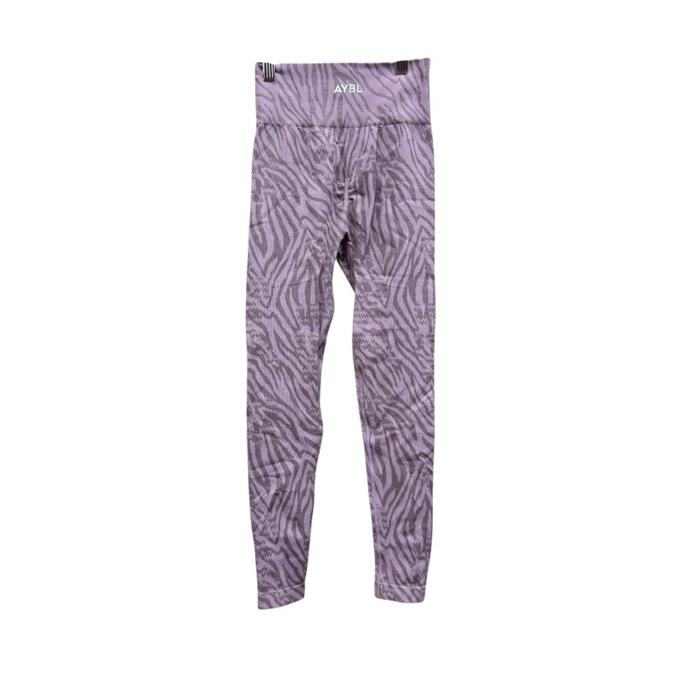 AYBL Mauve Zebra Print Leggings EUC Size Small - Picture 4 of 6